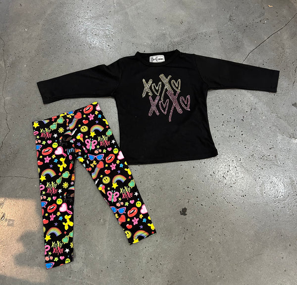 Dori Creations - XOXO Soft Printed Leggings