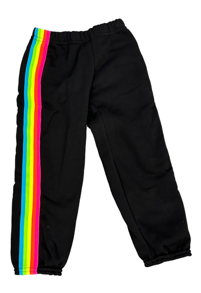 Dori Creations - Neon Stripe Sweatpants - Black