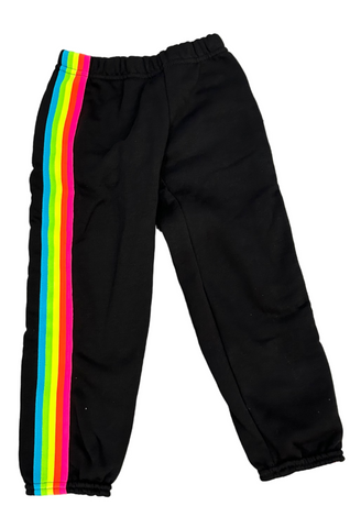 Dori Creations - Neon Stripe Sweatpants - Black
