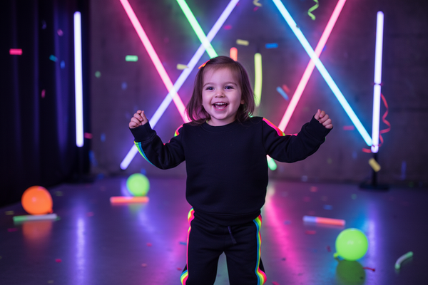 Dori Creations - Neon Stripe Sweatshirt - Black