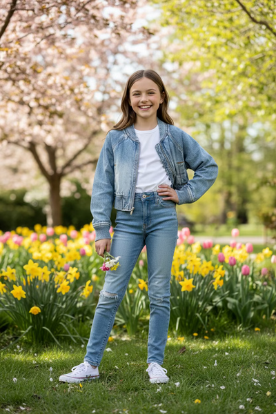 Jordache -Denim Bomber Jacket