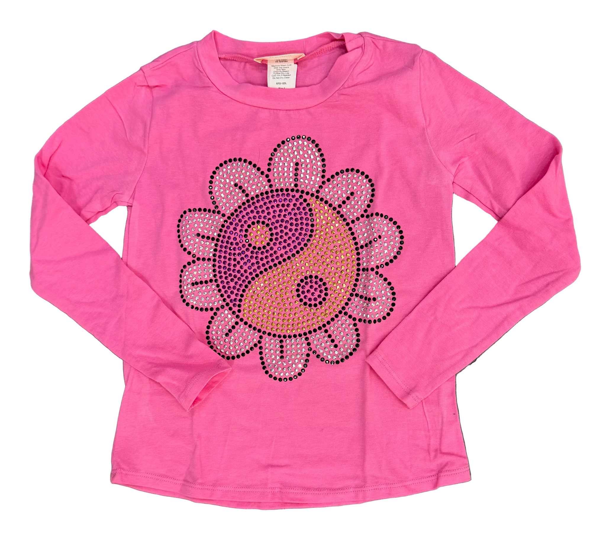 Sparkle by Stoopher - Yin Yang Flower - Pink Long Sleeve Tee