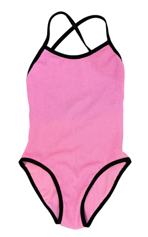 Cruz - Pink Crinkle Swimsuit