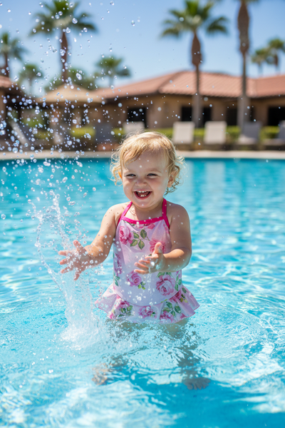 Cruz - Shimmer Rose Ruffle Swimsuit