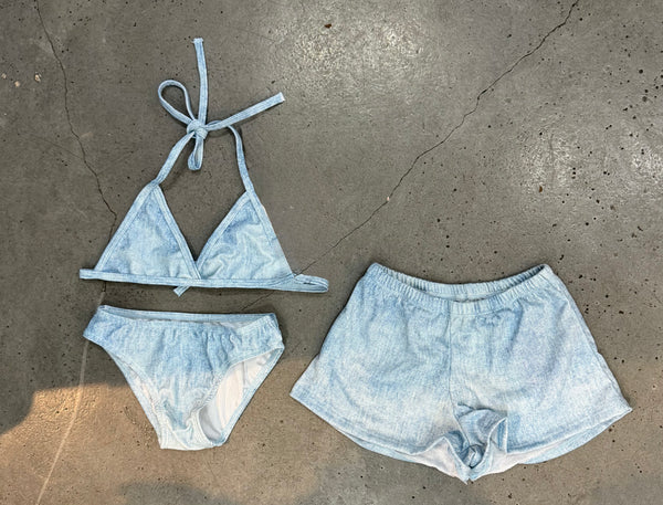 Cruz - Denim Print Triangle Bikini