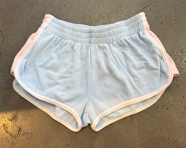 Flowers by Zoe - Contrast Stripe Shorts - Light Blue