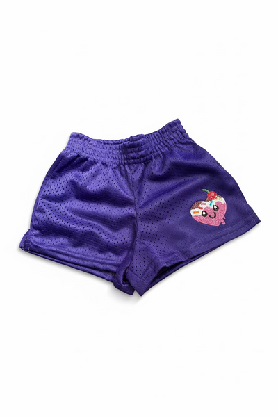 Dori Creations - Mesh Shorts with Cherry Heart Decal