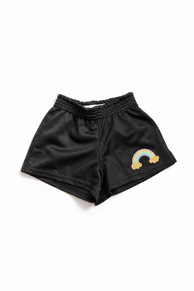 Dori Creations Mesh Shorts with Rainbow Decal