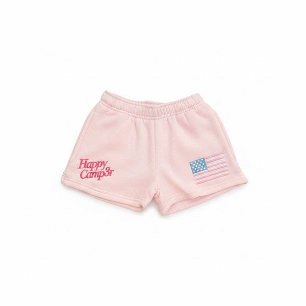 Happy Camp3r - Pink Scuba American Flag Shorts
