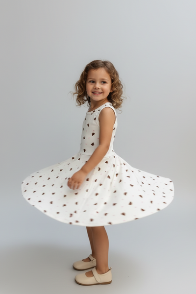 Sofi - Teddy Heart Skater Dress