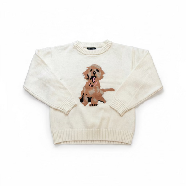 Ava & Yelly, Long Sleeve Golden Doodle Sweater