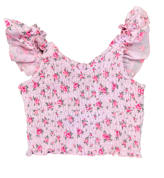 Flowers by Zoe - Pink Liberty Print Smocked Top