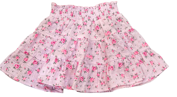 Flowers by Zoe - Pink Liberty Print Smocked Skirt