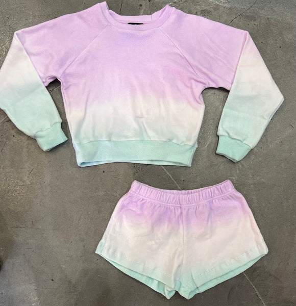 Flowers by Zoe - Lavender/Seafoam Ombre Shorts