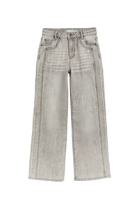 Tractr - Double pocket wide relax straight - Grey Wash