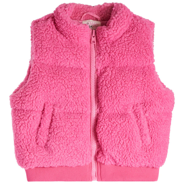 Love Daisy - Furry Puffy Vest - Pink