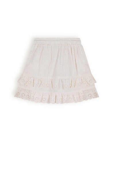 Nono - Niu Pearled Ivory Embroidered Skirt