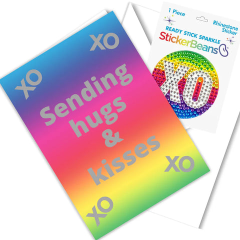 Sticker Bean - XO Greeting Card
