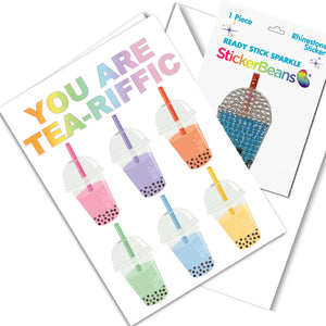 Sticker Bean - Tea-riffic 2 Greeting Card