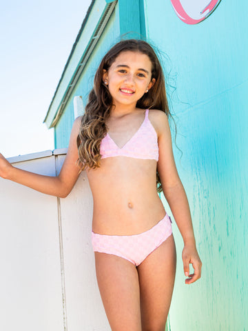 Limeapple - Shonda - Pink Textured Bikini