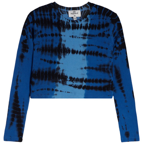 SLS - Royal Tie Dye Crop Tee