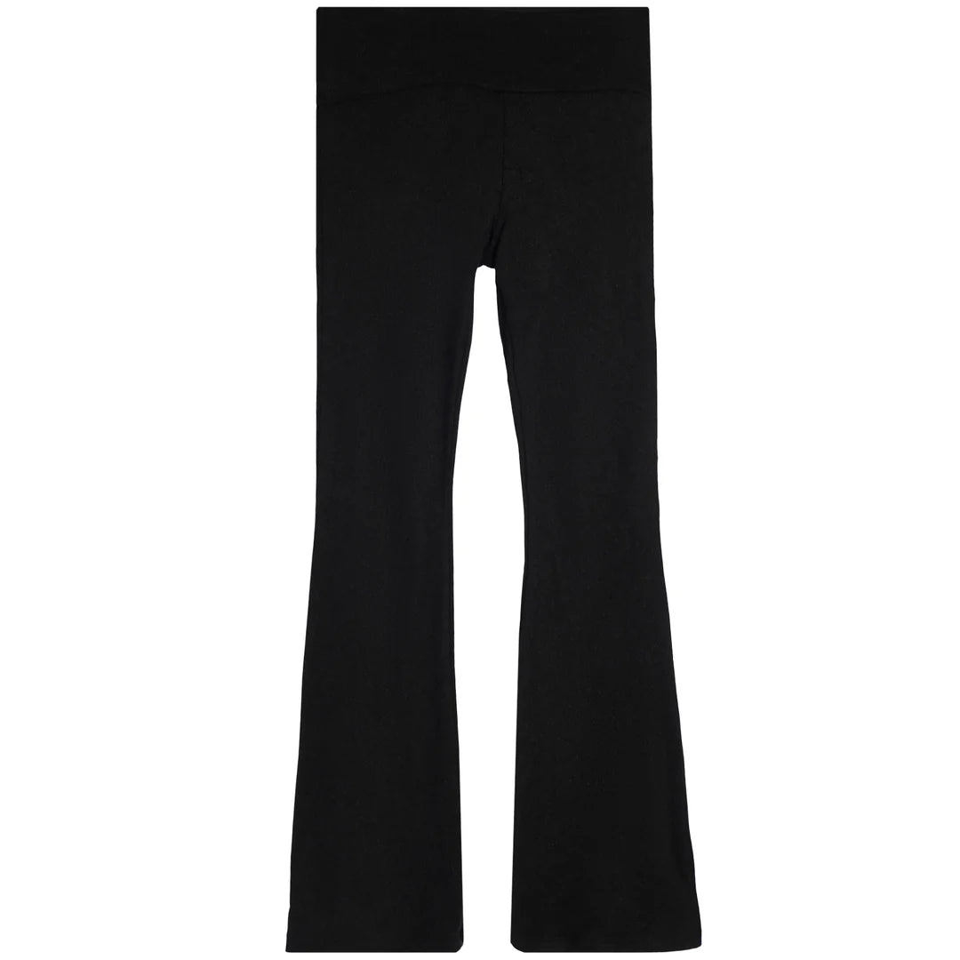 SLS - Black Flare Pants with Rolldown Waist