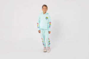 Haven Girl - Aqua Smiley Sweatsuit