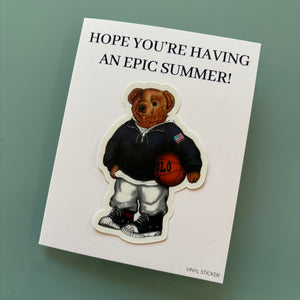 Edyn Designs - Polo Bear Sticker Note Card