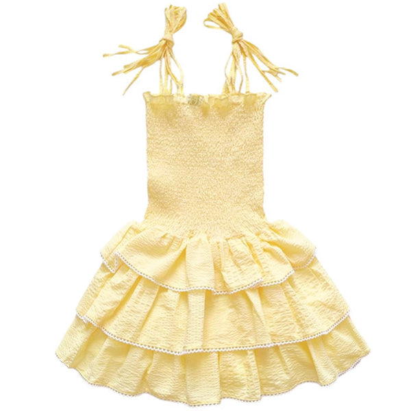 Little Olin -  3 Tier Dress - Yellow