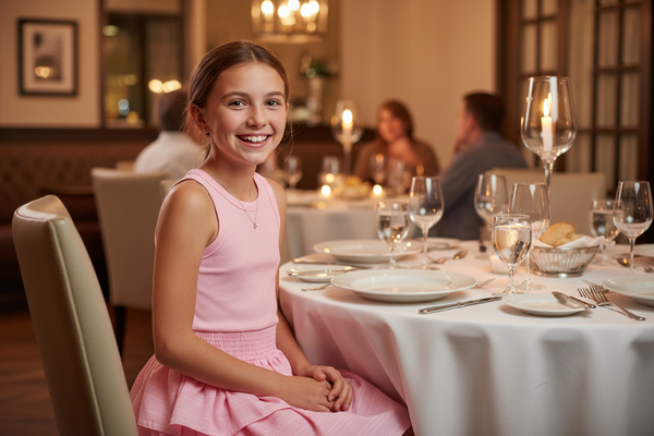 Little Olin - 2 Tier Dress - Pink