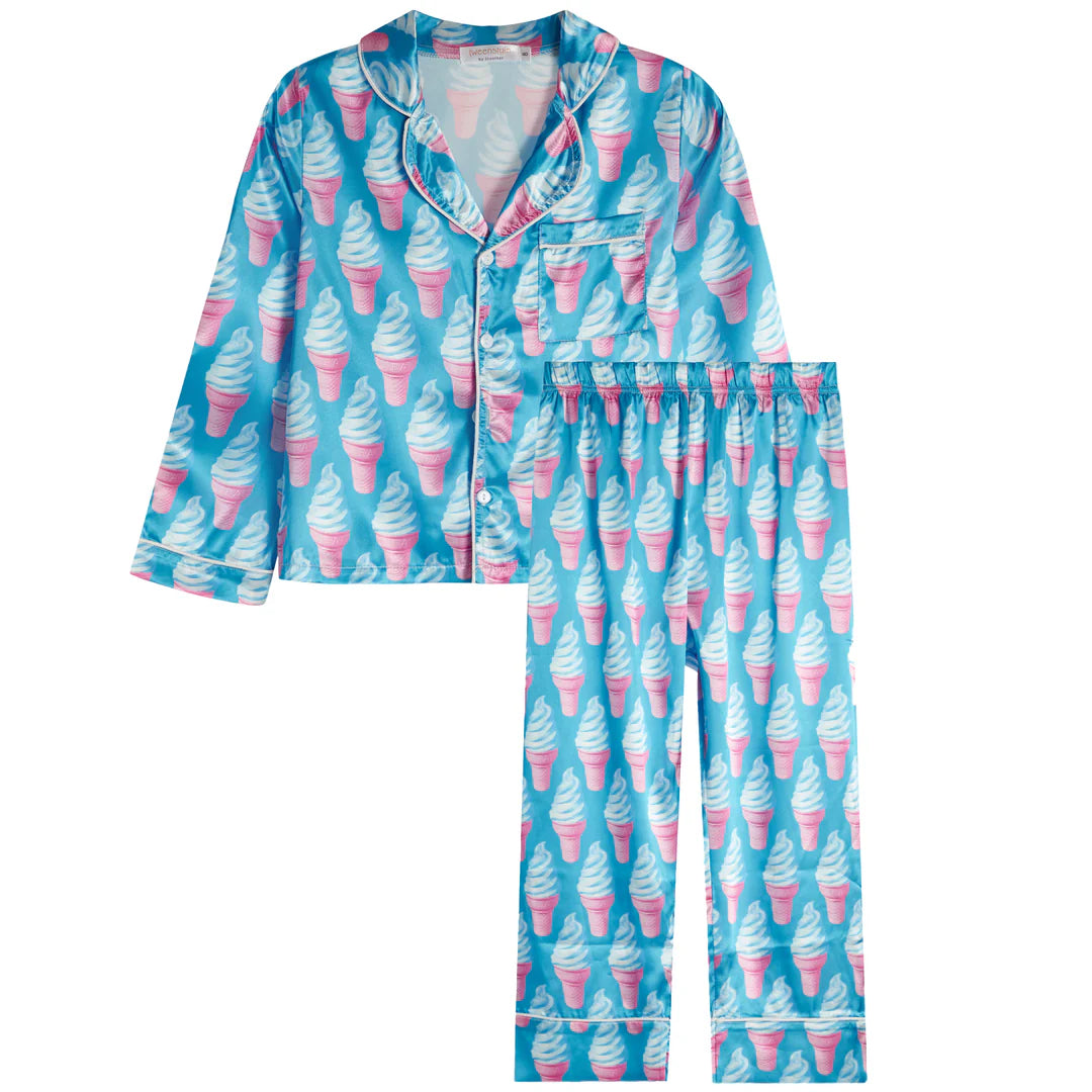 Tweenstyle by Stoopher- Ice Cream Dreams Silky Loungewear Set