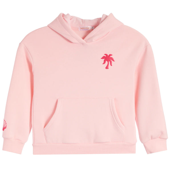 Tweenstyle by Stoopher - Puff Print Hoodie - Pink Hibiscus