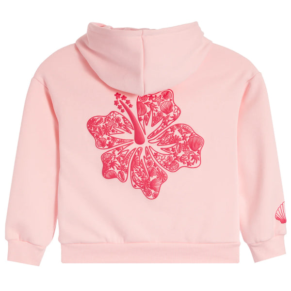 Tweenstyle by Stoopher - Puff Print Hoodie - Pink Hibiscus