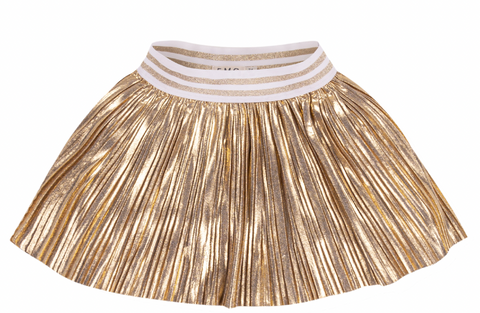 EMC - Gold Pleated Metallic Skirt