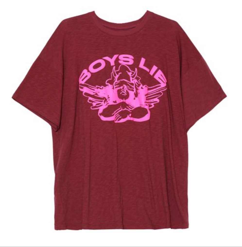 Boys Lie -MERLOT BOYS LIE BOYFRIEND TEE – Stoopher & Boots Boys Lie -MERLOT BOYS LIE BOYFRIEND TEE – Stoopher & Boots