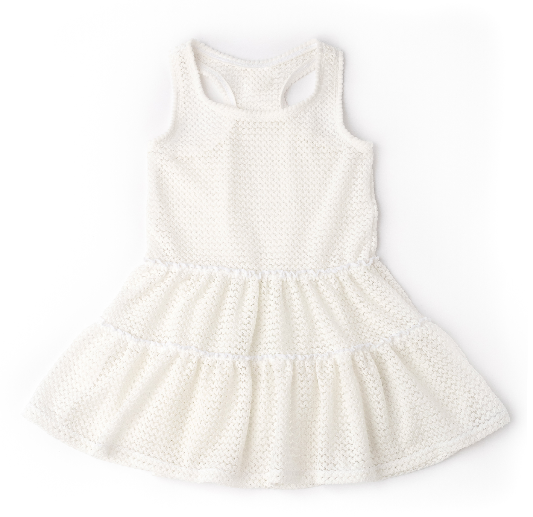 Shade Critters - White Crochet Tank Cover Up Dress