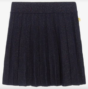 Billieblush - Girls Blue Knitted Pleated Skirt