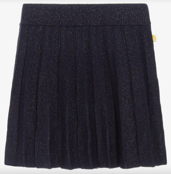 Billieblush - Girls Blue Knitted Pleated Skirt