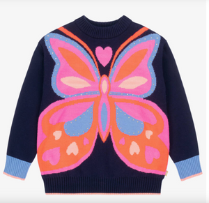 Billieblush - Navy Blue Knitted Butterfly Sweater