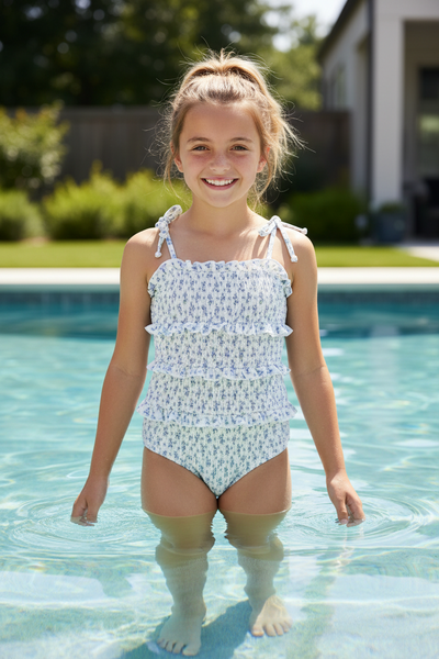 Shade Critters - Cottage Floral Smocked Swimsuit