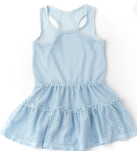 Shade Critters - Blue Crochet Tank Dress Cover Up