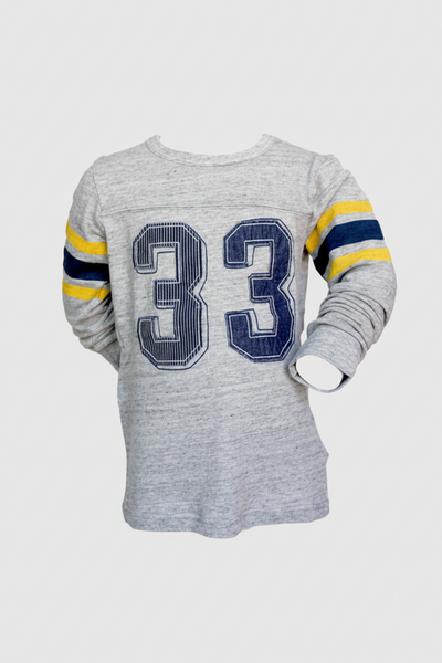Bit'z Kids, LS Number Jersey T-Shirt in Grey