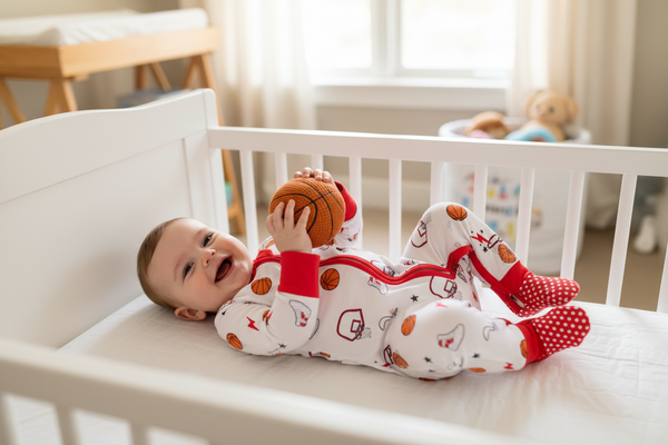 Angel Dear -  Basketball Uni- 2 Way Zipper Romper