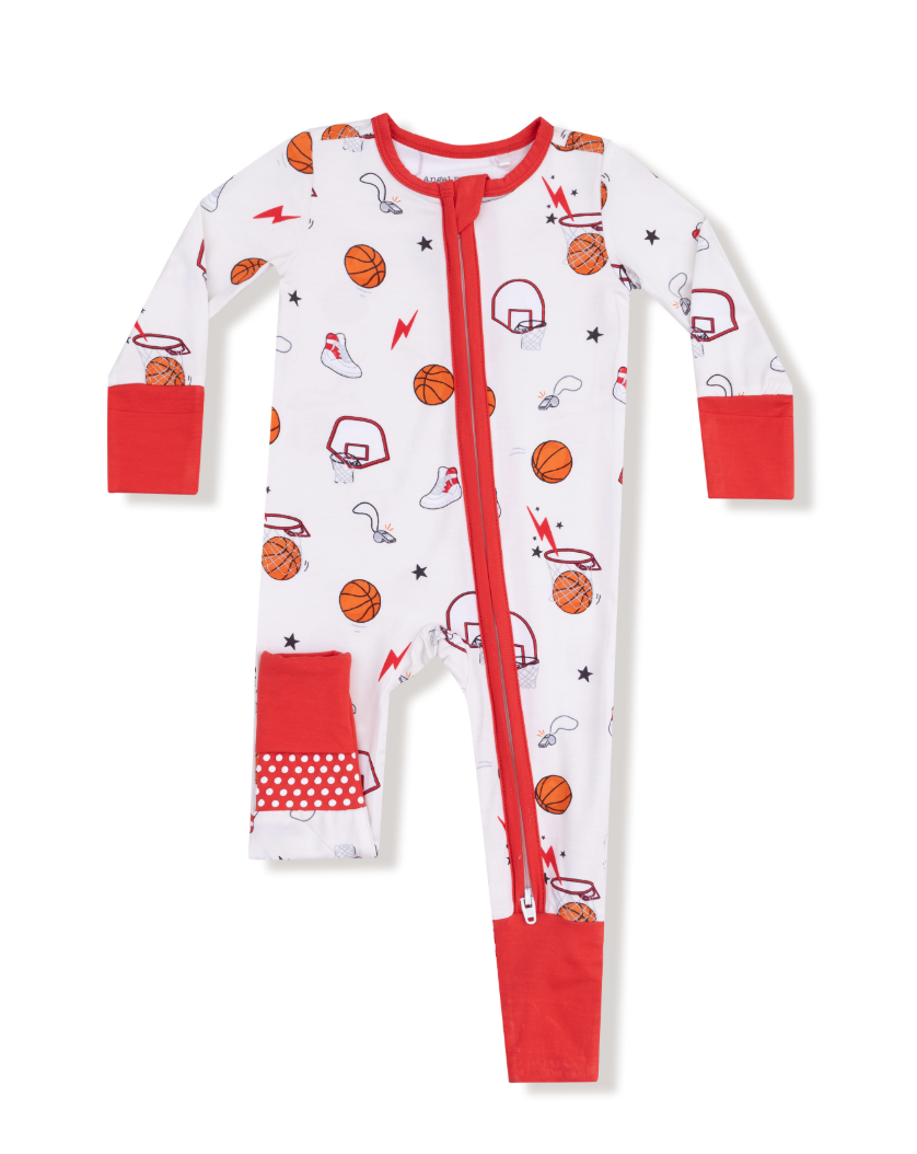 Angel Dear -  Basketball Uni- 2 Way Zipper Romper