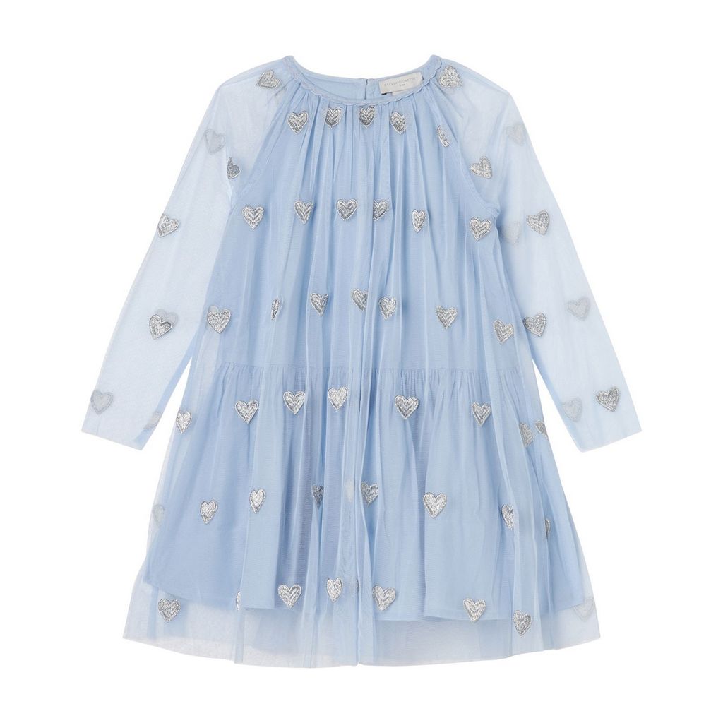 Stella McCartney Kids - Girl Glittery Hearts Tulle Dress