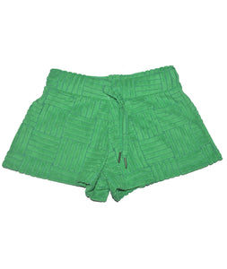 Flowers by Zoe - Textured Terry Shorts - Green