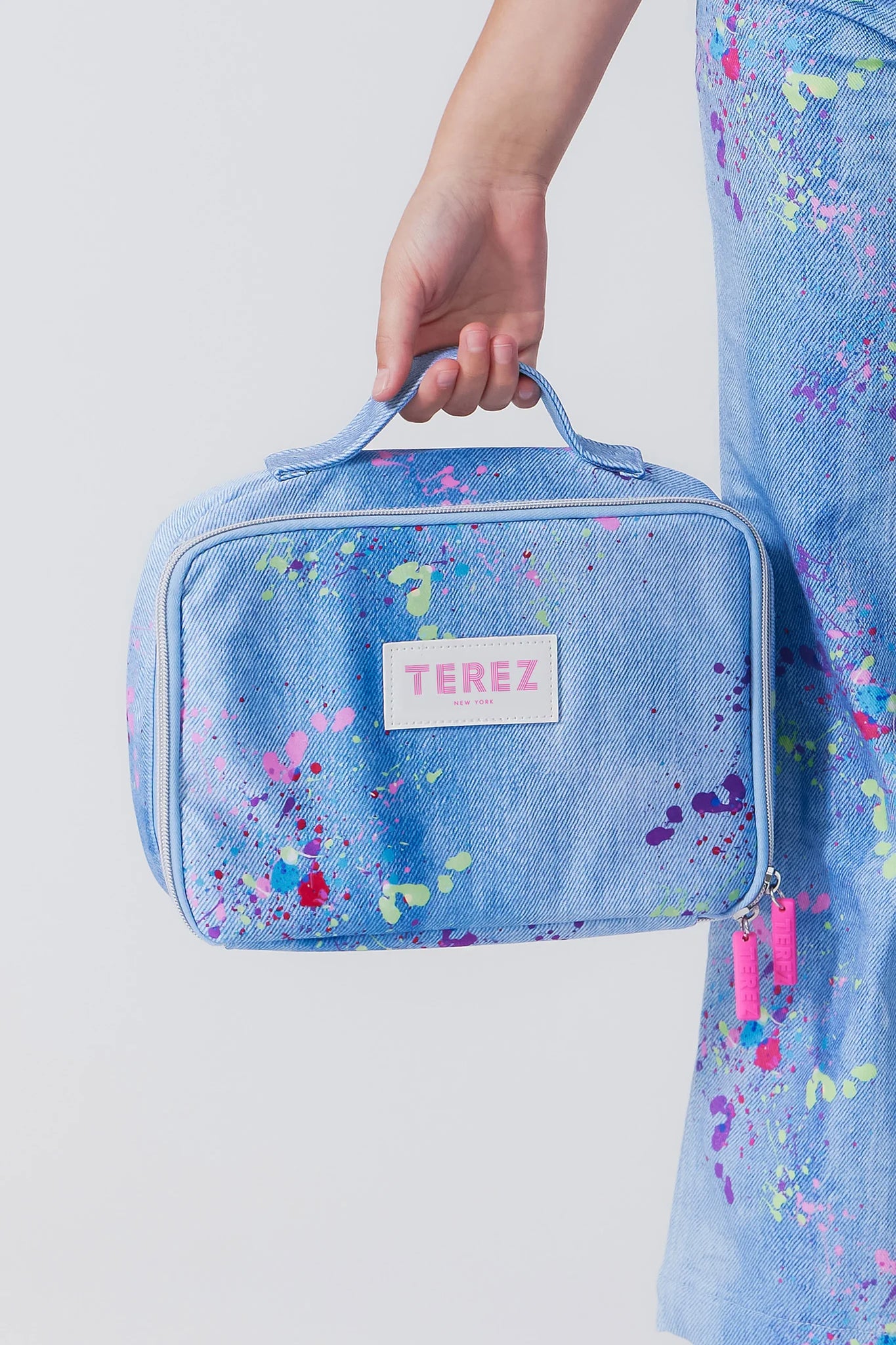 Terez - Lunchbox in Denim Paint Splatter