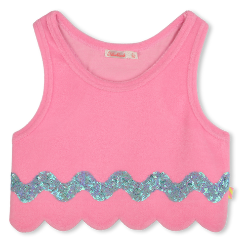 Billieblush - Sequin Trimmed Terry Cloth Tank