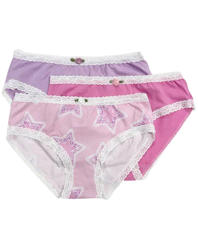 Esme - Pink Star Tie Dye 3pc Panty Set