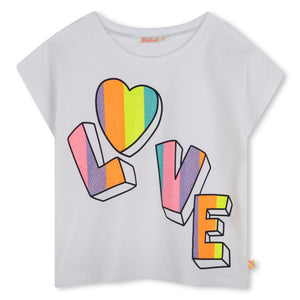 Billieblush - White Cotton Love Tee